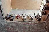 Ladakh - Matho Gompa, masks used during the cham dances